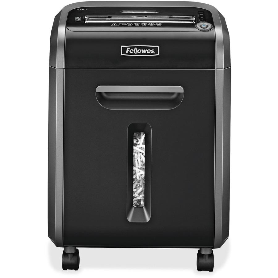 Fellowes Powershred&reg; 79Ci 100% Jam Proof Cross-Cut Shredder - Non-continuous Shredder - Cross Cut - 16 Per Pass - for shredding Staples, Credit Card, CD, DVD, Paper Clip, Junk Mail, Paper - 0.156"