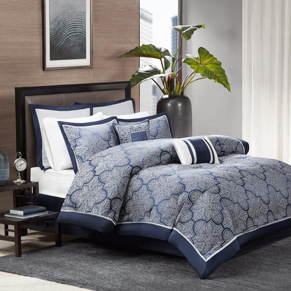 100% Polyester Jacquard 8 Piece Comforter Set,MP10-1659