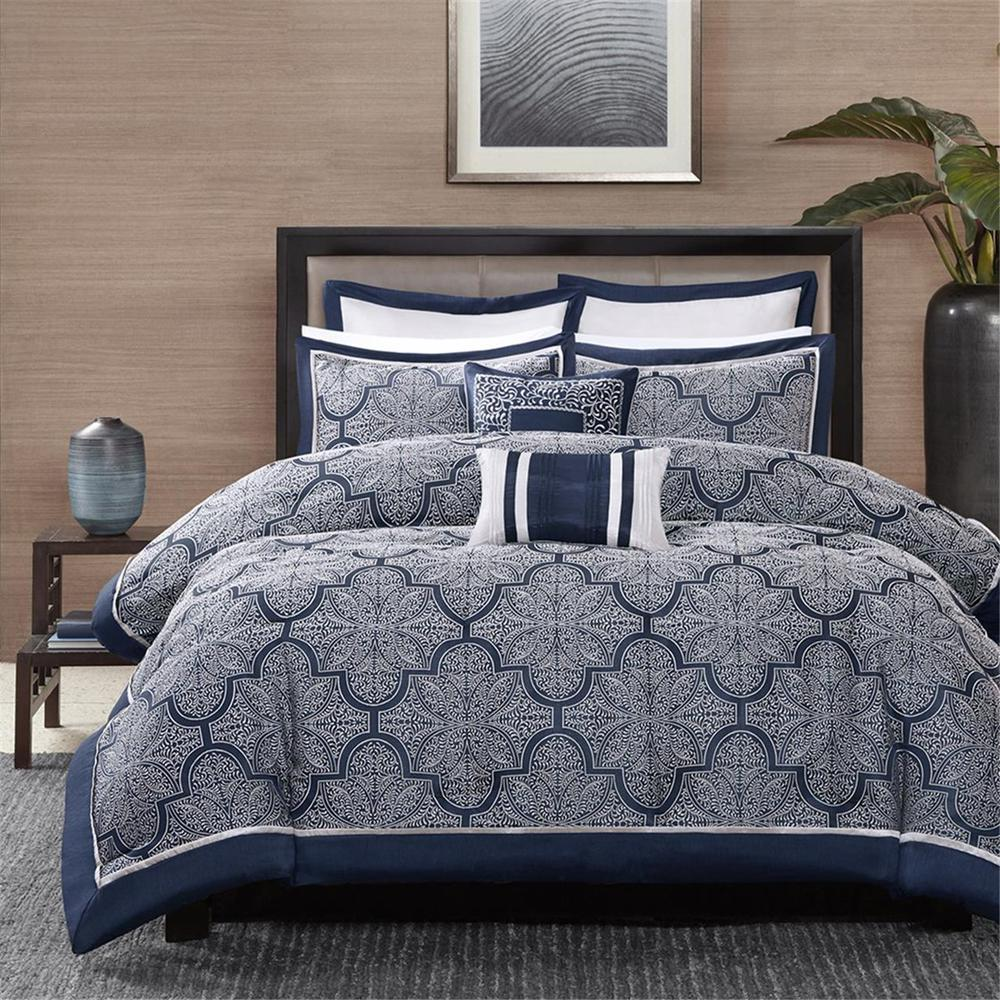 100% Polyester Jacquard 8 Piece Comforter Set,MP10-1659