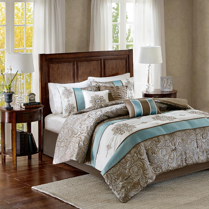 Jacquard 7 Piece Comforter Set,MP10-4322