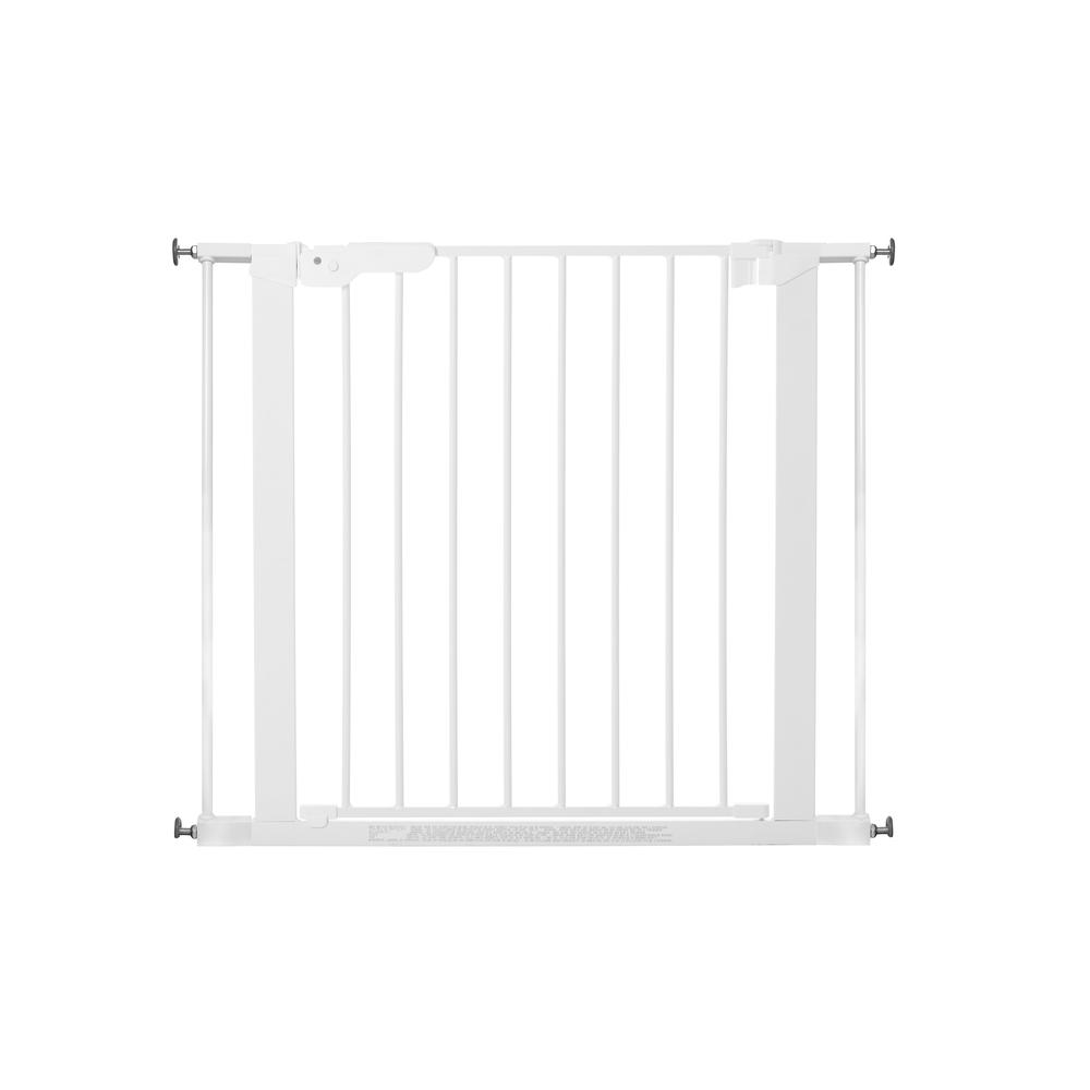 Premier Pressure Mount Safety Gate with 2 Extensions 28.9" - 36.7", White