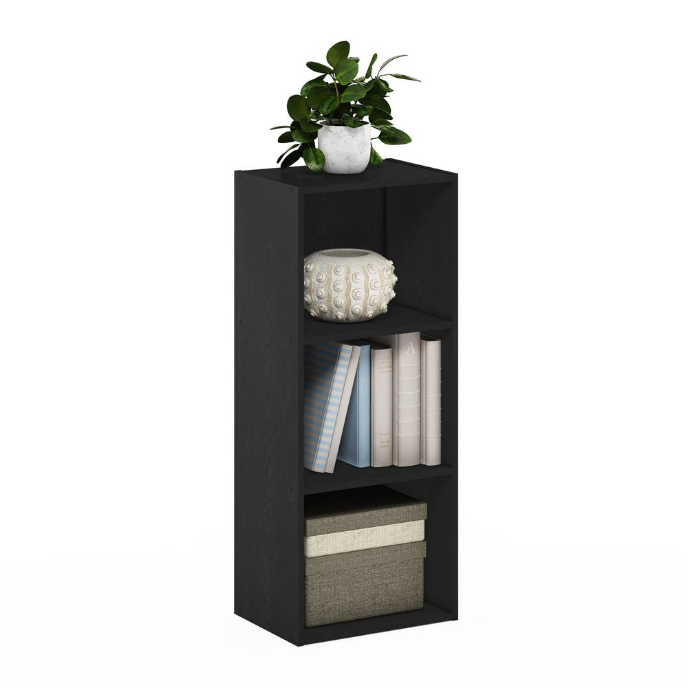 Furinno Luder 3-Tier Open Shelf Bookcase, Blackwood