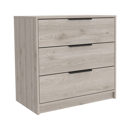 3 Drawers Dresser Maryland, Superior Top, Light Gray Finish