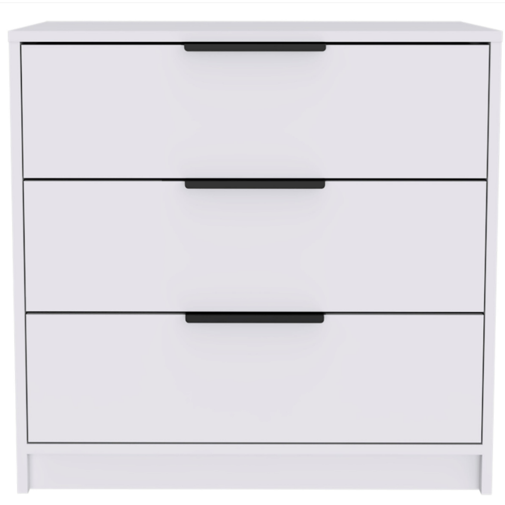 3 Drawers Dresser Maryland, Superior Top, White Finish