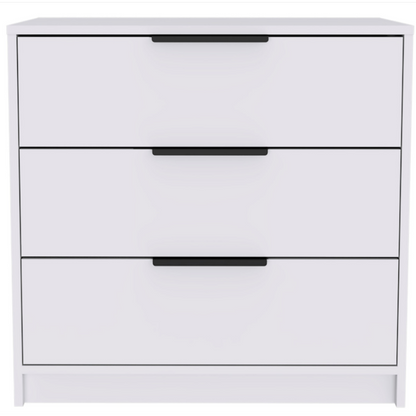 3 Drawers Dresser Maryland, Superior Top, White Finish