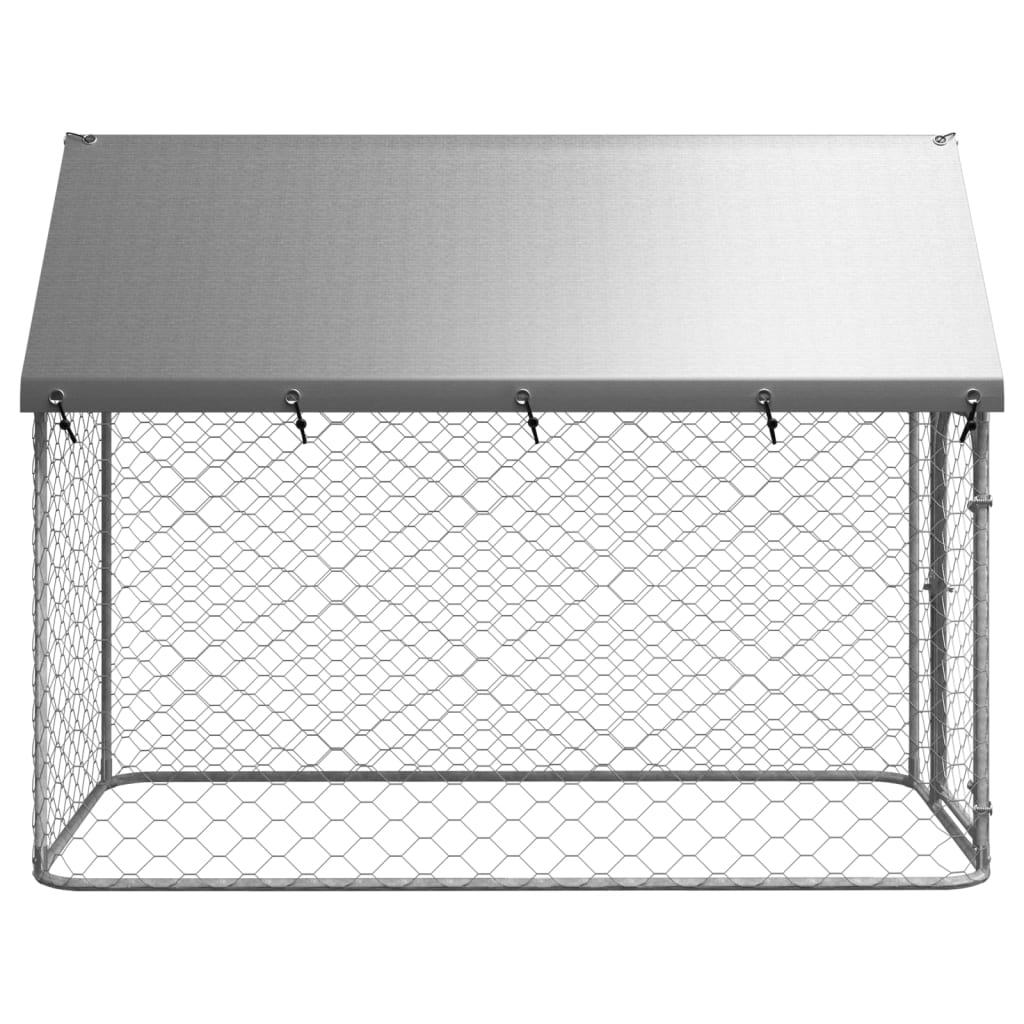 vidaXL Outdoor Dog Kennel with Roof 78.7"x39.4"x59.1"