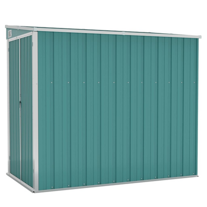 vidaXL Wall-mounted Garden Shed Green 46.5"x76.4"x70.1" Galvanized Steel