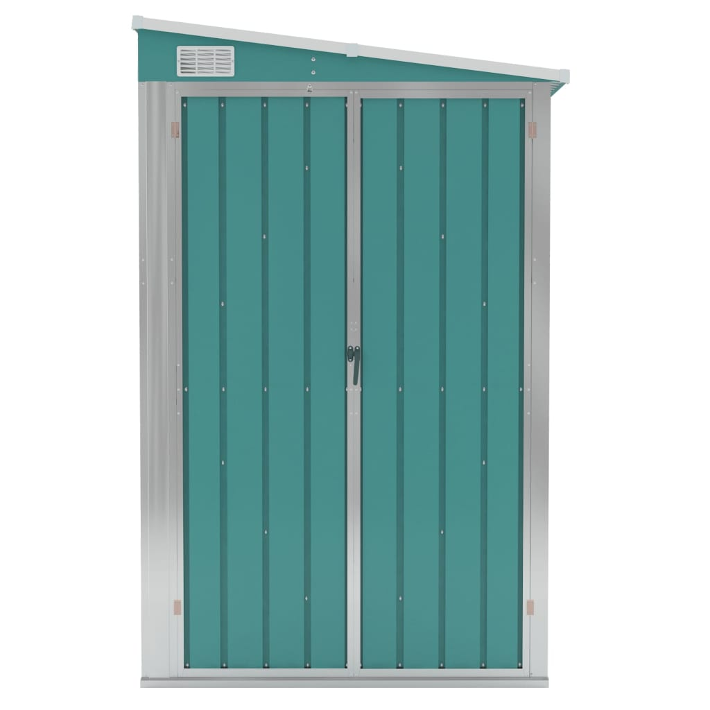 vidaXL Wall-mounted Garden Shed Green 46.5"x76.4"x70.1" Galvanized Steel