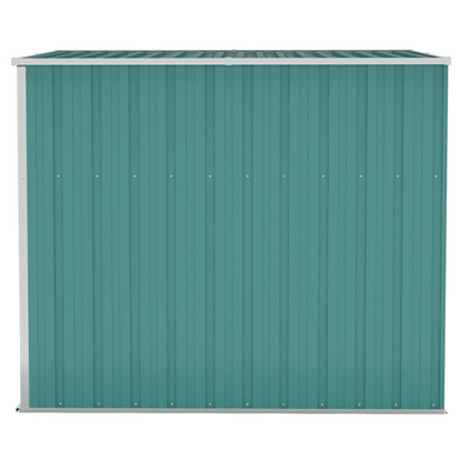 vidaXL Wall-mounted Garden Shed Green 46.5"x76.4"x70.1" Galvanized Steel