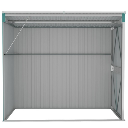 vidaXL Wall-mounted Garden Shed Green 46.5"x76.4"x70.1" Galvanized Steel