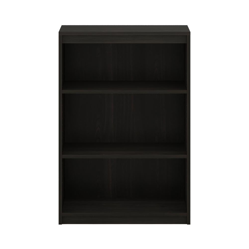 Furinno Gruen 3-Tier Bookcase with Adjustable Shelves, Espresso