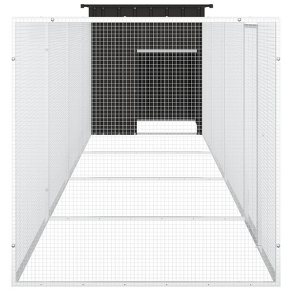 vidaXL Chicken Cage Anthracite 196.9"x35.8"x39.4" Galvanized Steel