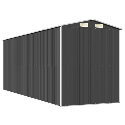 vidaXL Garden Shed Anthracite 75.6"x205.9"x87.8" Galvanized Steel