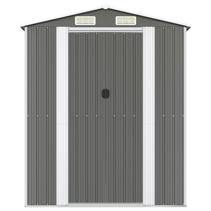 vidaXL Garden Shed Light Gray 75.6"x271.3"x87.8" Galvanized Steel