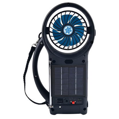 Supersonic Solar Power Bluetooth Speaker with FM Radio / LED Torch Light / Fan