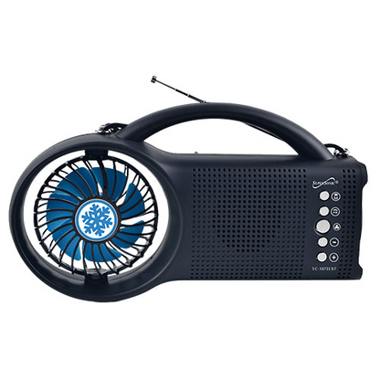 Supersonic Solar Power Bluetooth Speaker with FM Radio / LED Torch Light / Fan