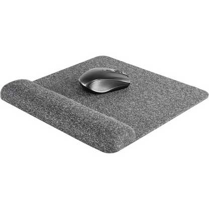 Allsop Premium Plush Mousepad with Wrist Rest - (32311) - 1.85" x 11.60" Dimension - Gray - Foam - 1 Pack Retail - Mouse