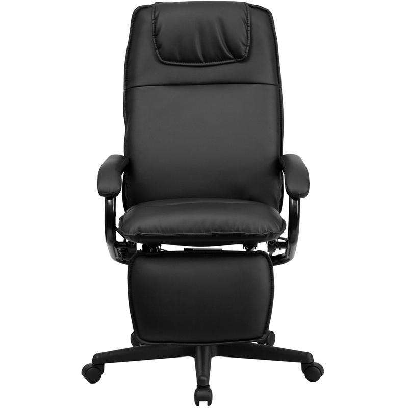 High Back Black LeatherSoft Executive Reclining Ergonomic Swivel Office Chair with Arms