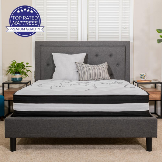 Capri Comfortable Sleep 12 Inch Foam and Pocket Spring Mattress, Twin Mattress in a Box