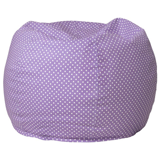 Small Lavender Dot Bean Bag Chair for Kids and Teens