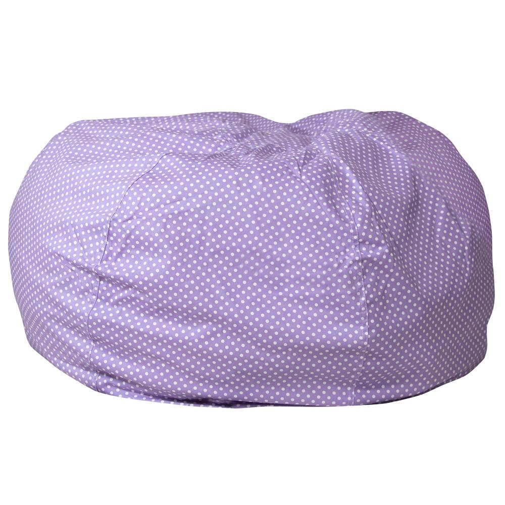 Oversized Lavender Dot Bean Bag Chair for Kids and Adults