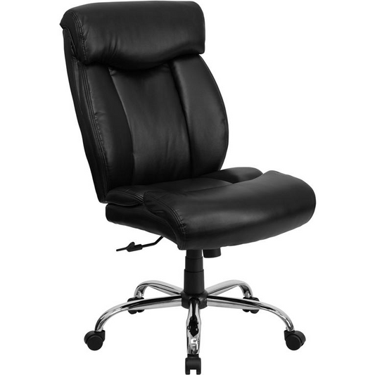 HERCULES Series Big & Tall 400 lb. Rated Black LeatherSoft Executive Ergonomic Office Chair with Full Headrest