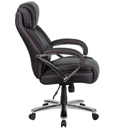 HERCULES Series Big & Tall 500 lb. Rated Black LeatherSoft Executive Swivel Ergonomic Office Chair with Extra Wide Seat