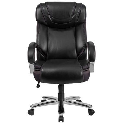 HERCULES Series Big & Tall 500 lb. Rated Black LeatherSoft Executive Swivel Ergonomic Office Chair with Extra Wide Seat