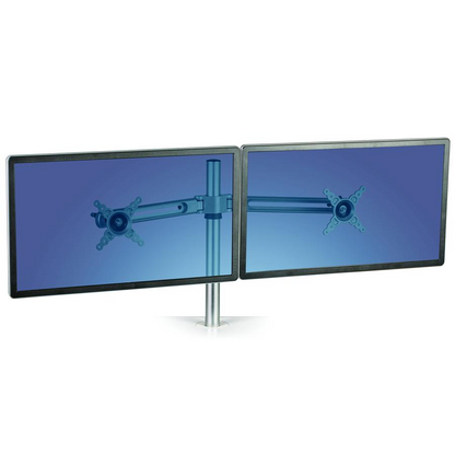 Fellowes Lotus&trade; Dual Monitor Arm Kit - 2 Display(s) Supported - 27" Screen Support - 26 lb Load Capacity - 1 Each