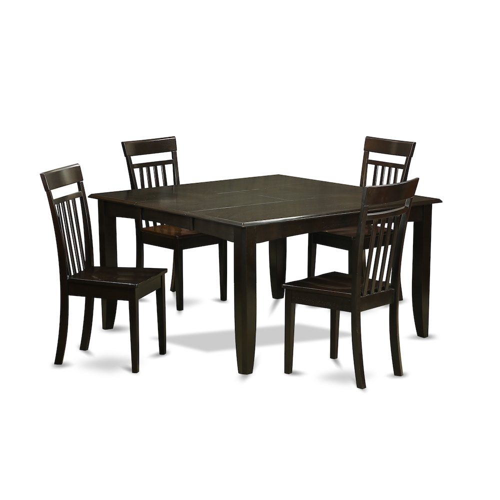 5  Pc  Dining  room  set-Dinette  Table  with  Leaf  and  4  dinette  Chairs.