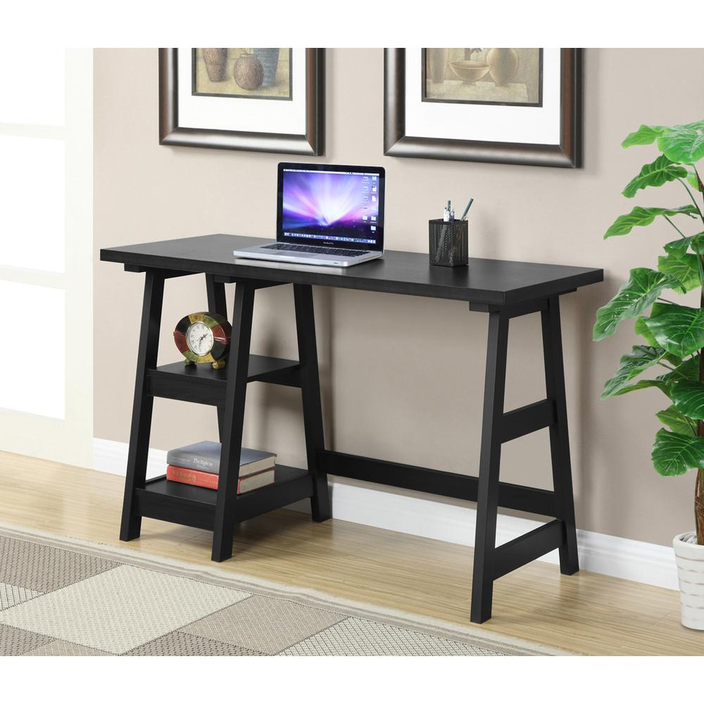 Designs2Go Trestle Desk with Shelves