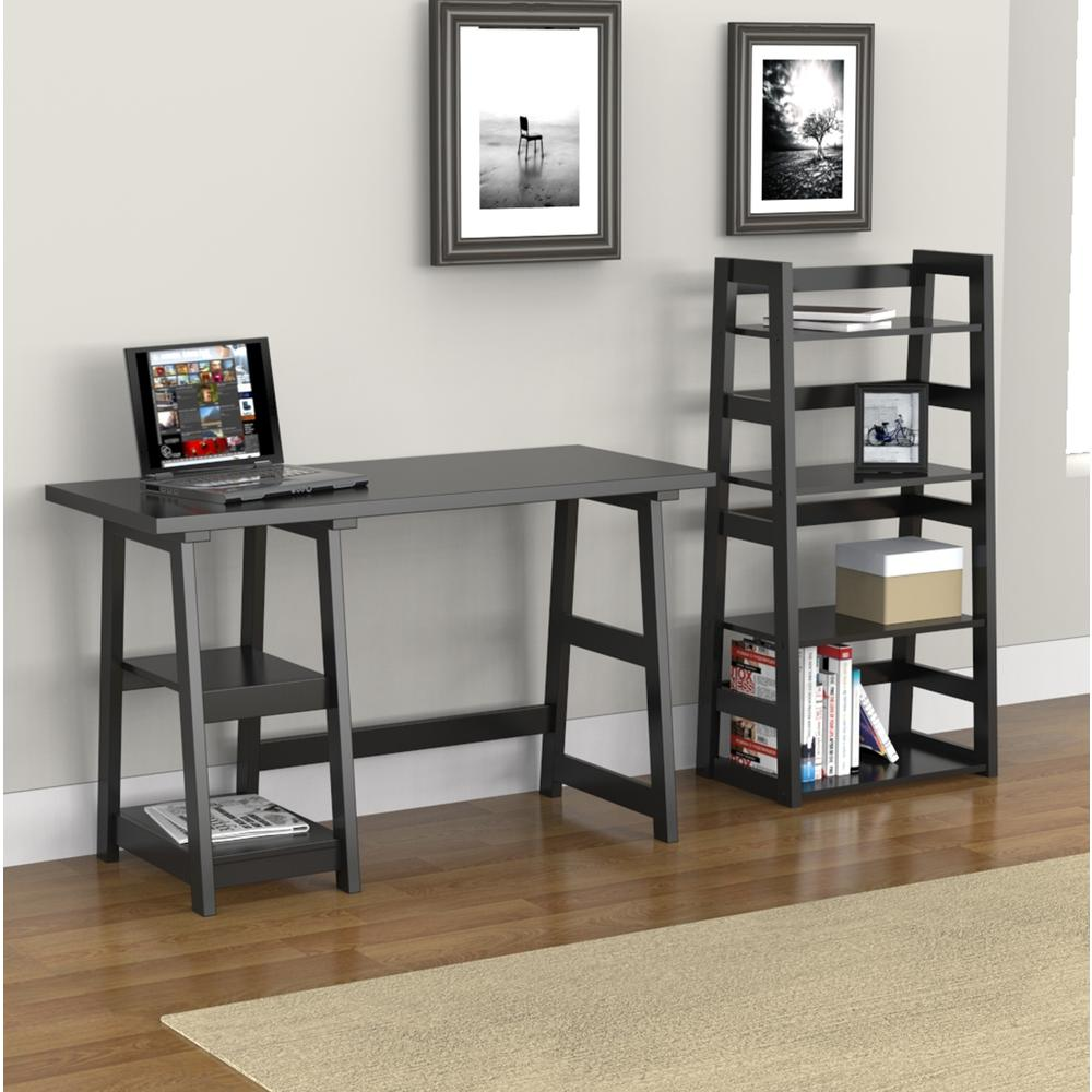 Designs2Go Trestle Desk with Shelves