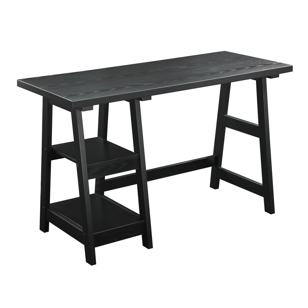 Designs2Go Trestle Desk with Shelves