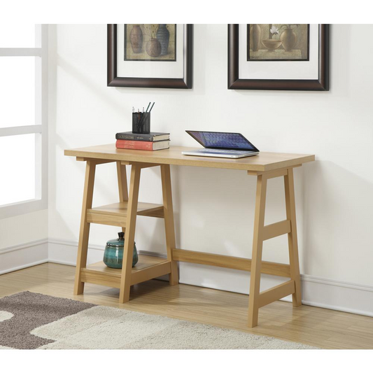 Designs2Go Trestle Desk with Shelves