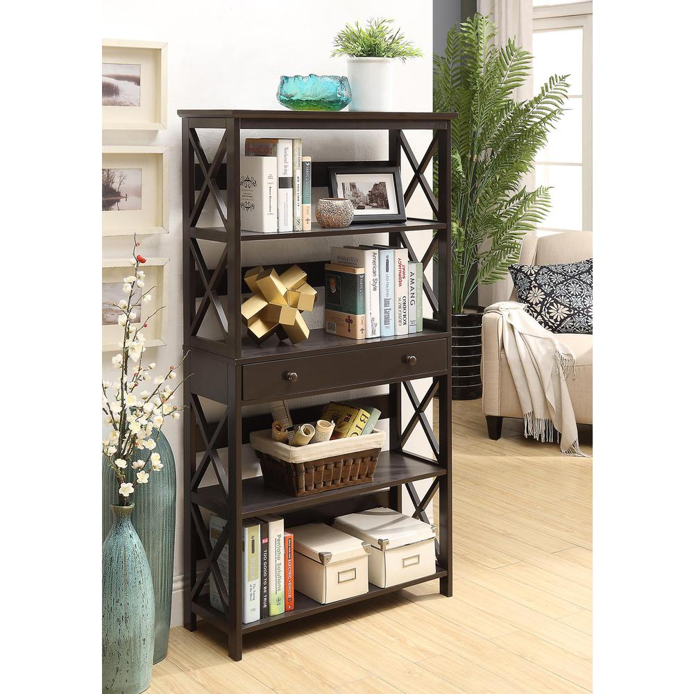 Oxford 5 Tier Bookcase with Drawer