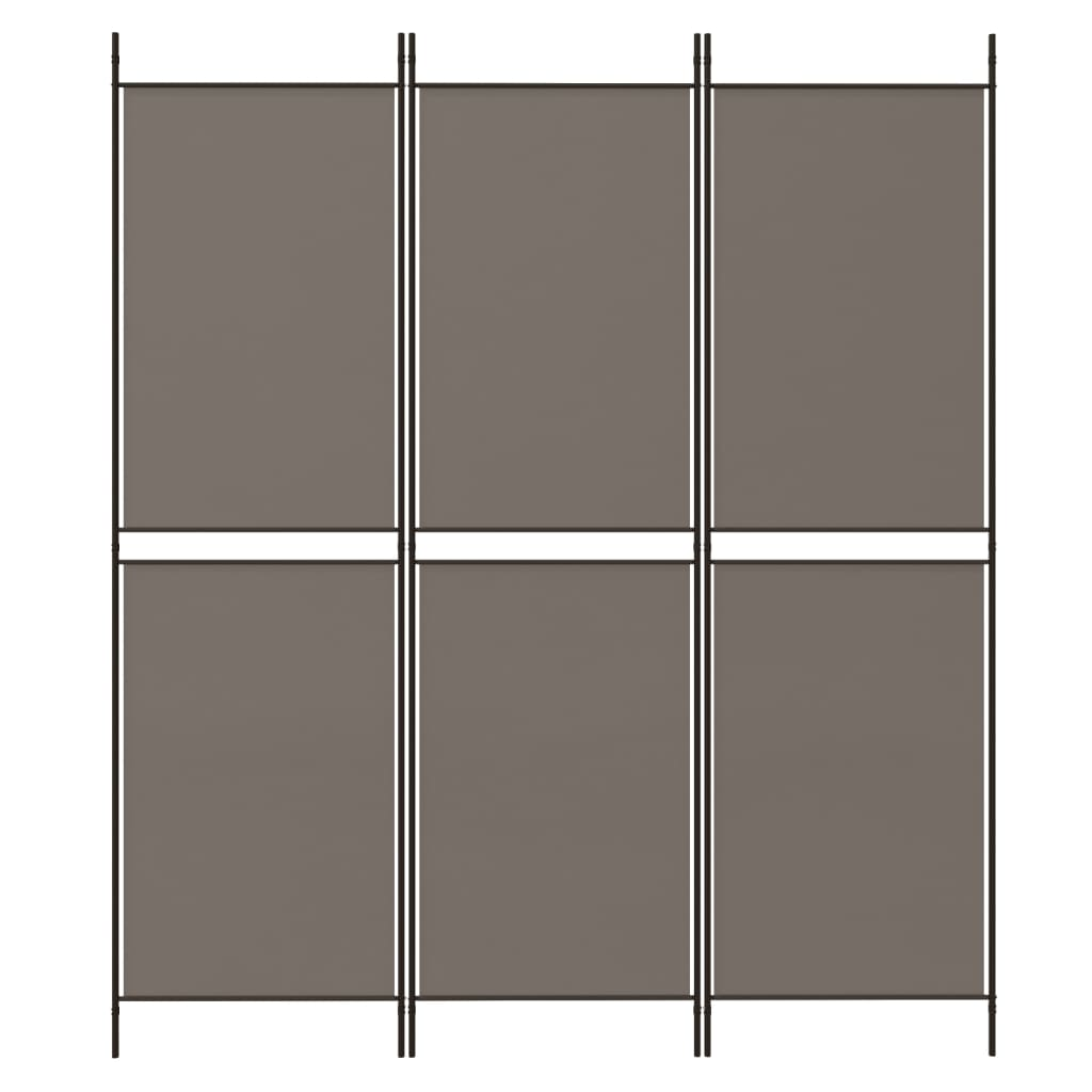 vidaXL 3-Panel Room Divider Anthracite 59.1"x78.7" Fabric