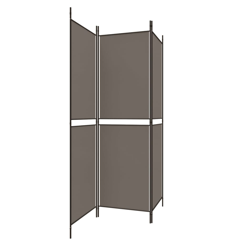 vidaXL 3-Panel Room Divider Anthracite 59.1"x78.7" Fabric