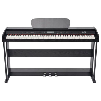 vidaXL 88-Key Digital Piano with Pedals Black Melamine Board