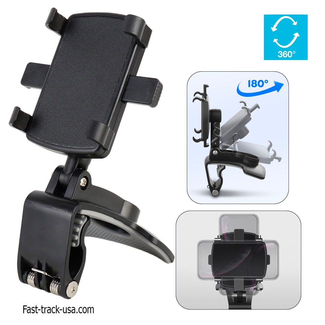 Car Phone Mount Holder with Adjustable Bracket Car Cell Phone Mount Holder for Desk Rear Mirror and Sun Visor