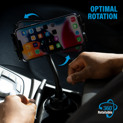 Cup Car Mount Holder 2-In-1 Tablet and Smartphone