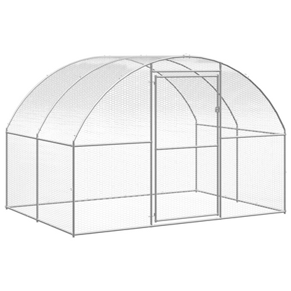 vidaXL Outdoor Chicken Coop 9.8'x6.6'x6.6' Galvanized Steel