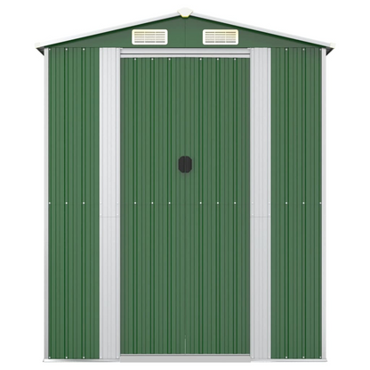 vidaXL Garden Shed Green 75.6"x238.6"x87.8" Galvanized Steel