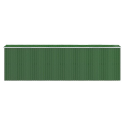 vidaXL Garden Shed Green 75.6"x238.6"x87.8" Galvanized Steel