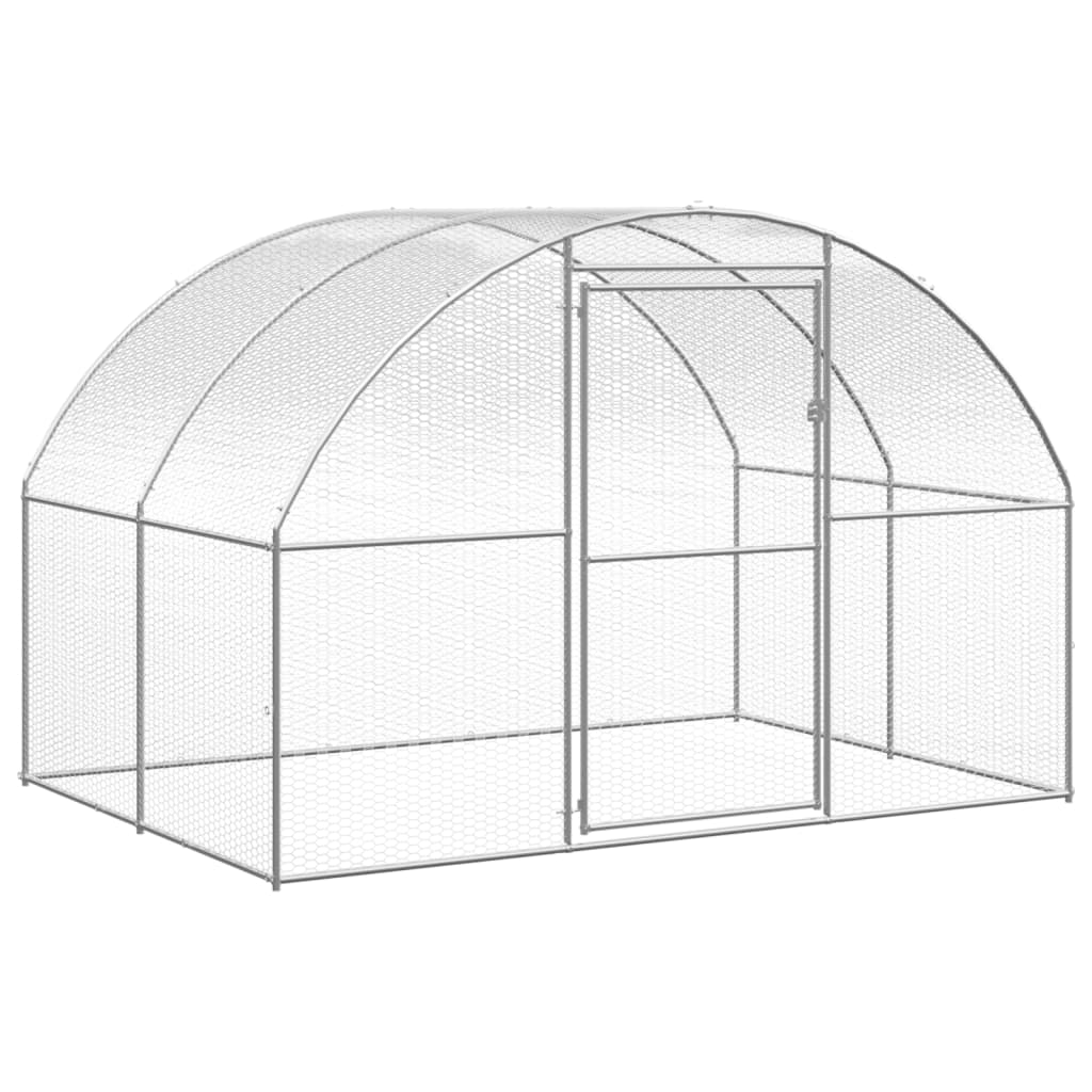 vidaXL Outdoor Chicken Coop 9.8'x52.5'x6.6' Galvanized Steel