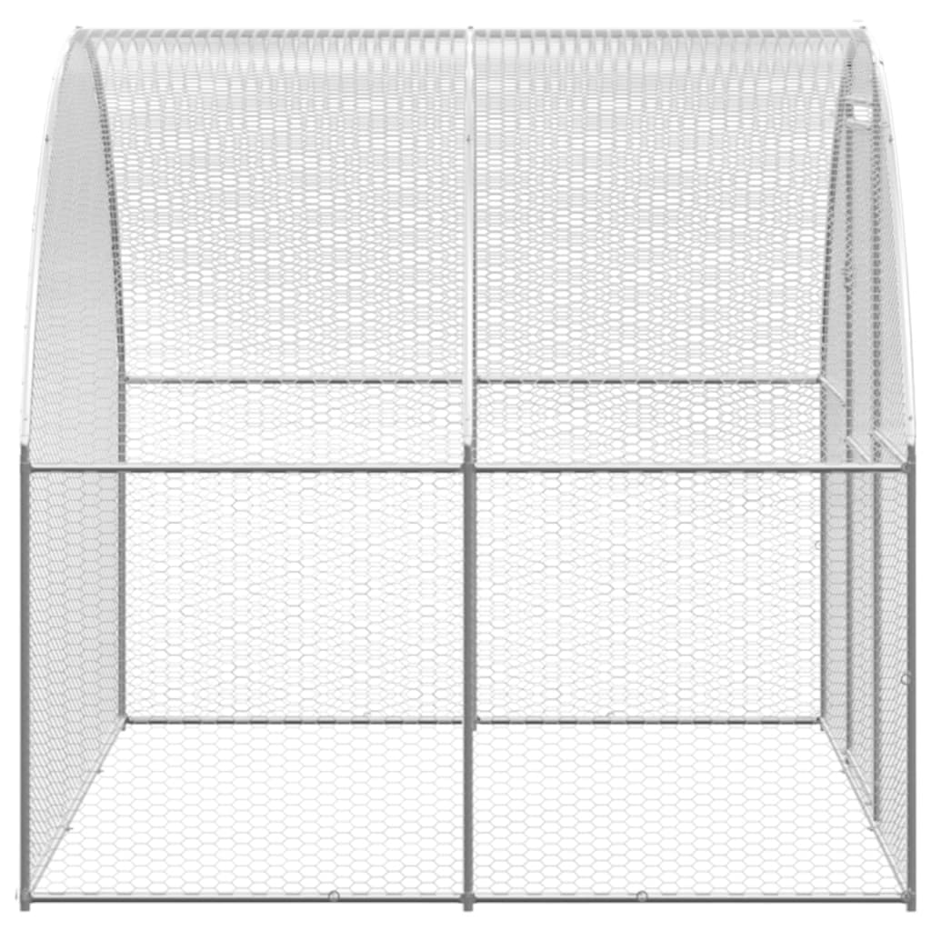 vidaXL Outdoor Chicken Coop 9.8'x52.5'x6.6' Galvanized Steel