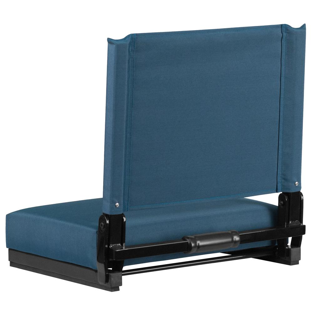 Grandstand Comfort Seats by Flash with 500 LB. Weight Capacity Lightweight Aluminum Frame and Ultra-Padded Seat in Teal