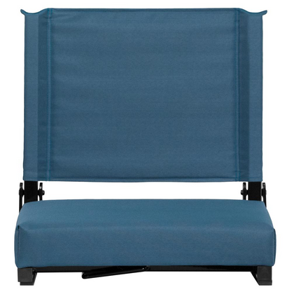 Grandstand Comfort Seats by Flash with 500 LB. Weight Capacity Lightweight Aluminum Frame and Ultra-Padded Seat in Teal