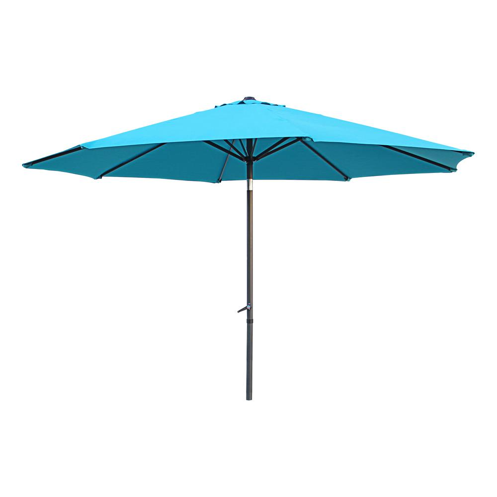 St. Kitts Aluminum 11.5-foot Patio Umbrella, Aqua Blue