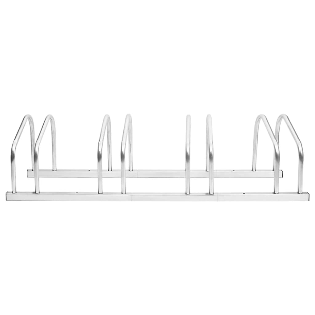 vidaXL Bike Rack for 4 Bikes Galvanized Steel