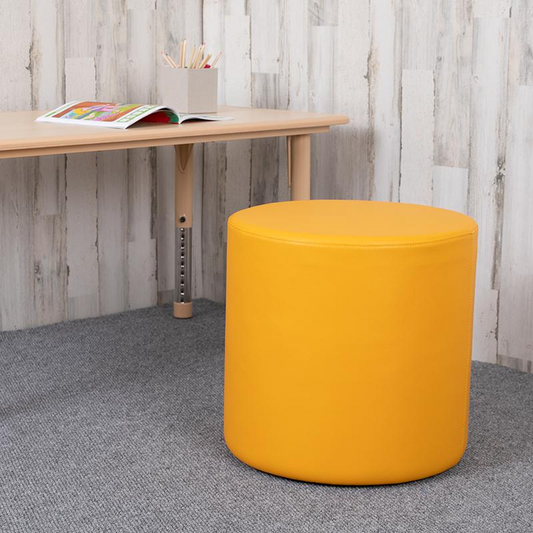 Large Soft Seating Collaborative Circle for Classrooms and Common Spaces - Yellow (18" Height x 24" Diameter)